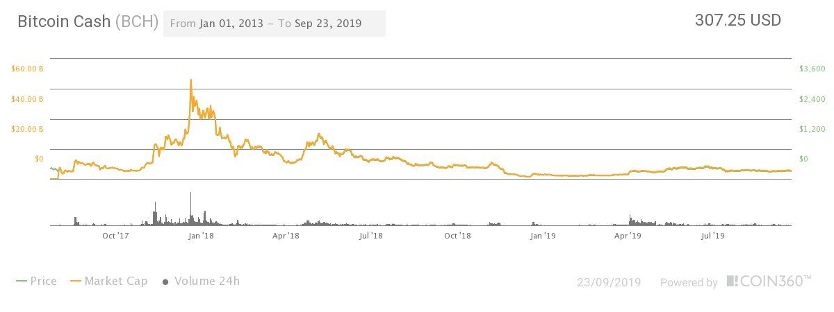 bitcoin cash share price