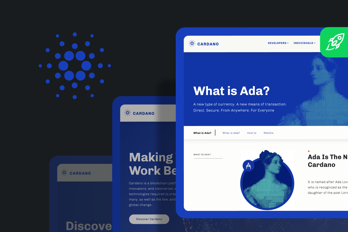 Cardano blockchain and ADA crypto coin article cover with ada lovelace image on it