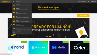 binance launchpad website