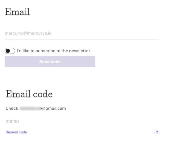 e-mail section mercuryo