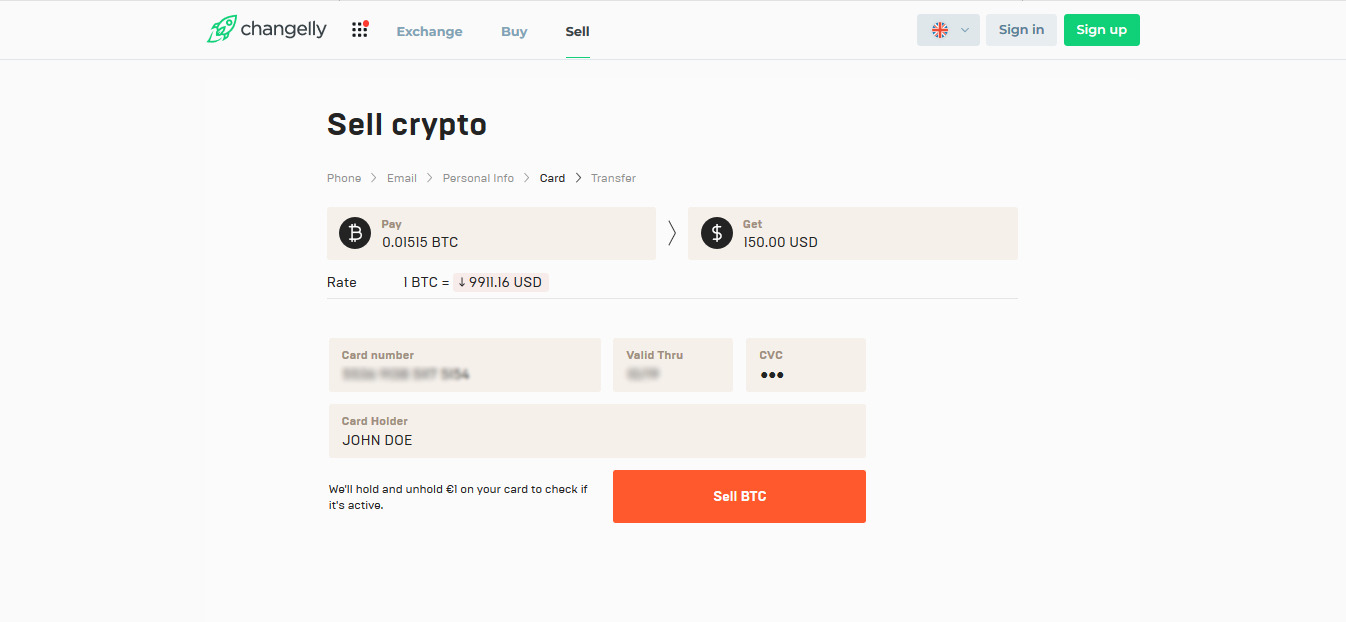 sell crypto widget credit card information 