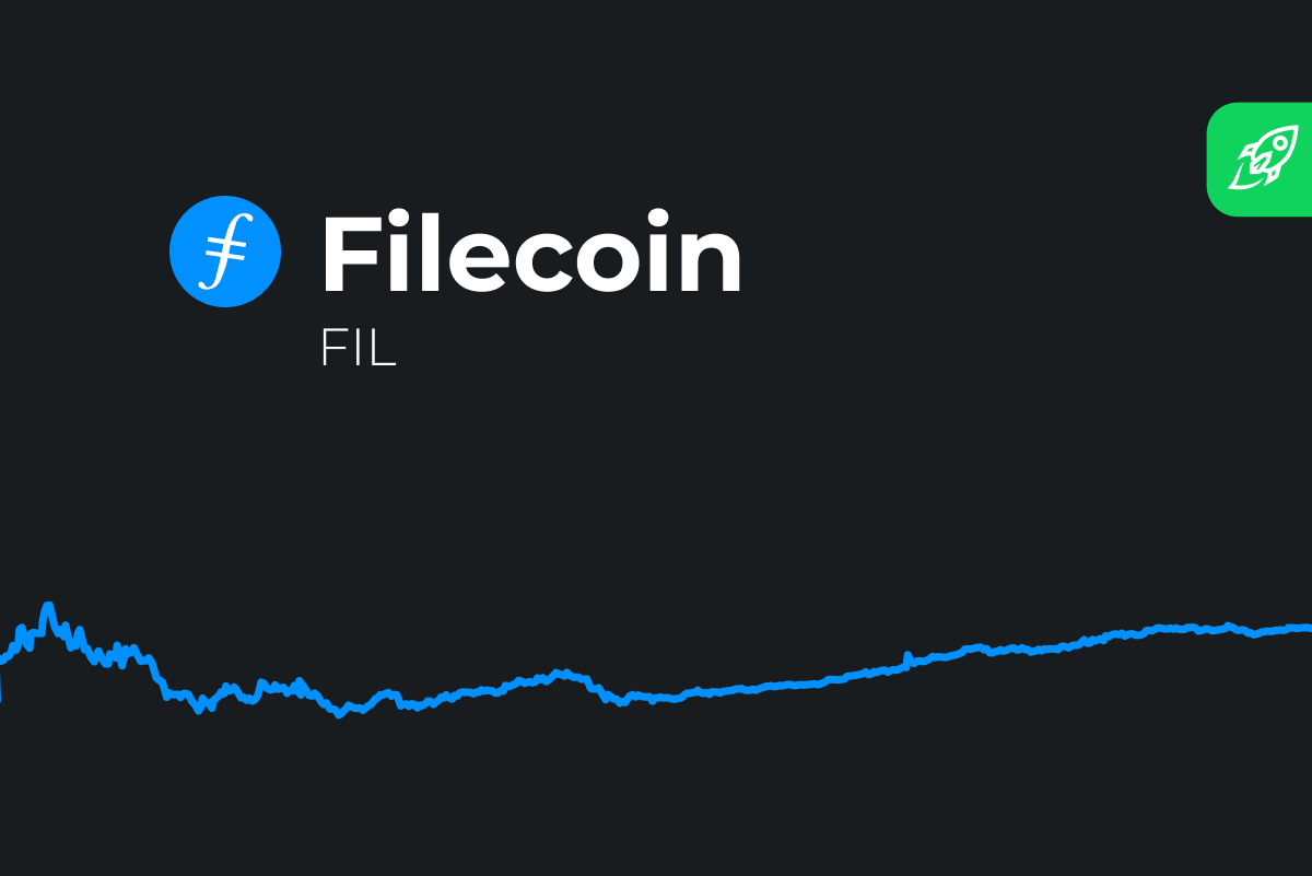 filecoin price prediction with fil token logo and price chart