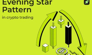 evening star pattern in crypto trading article cover image