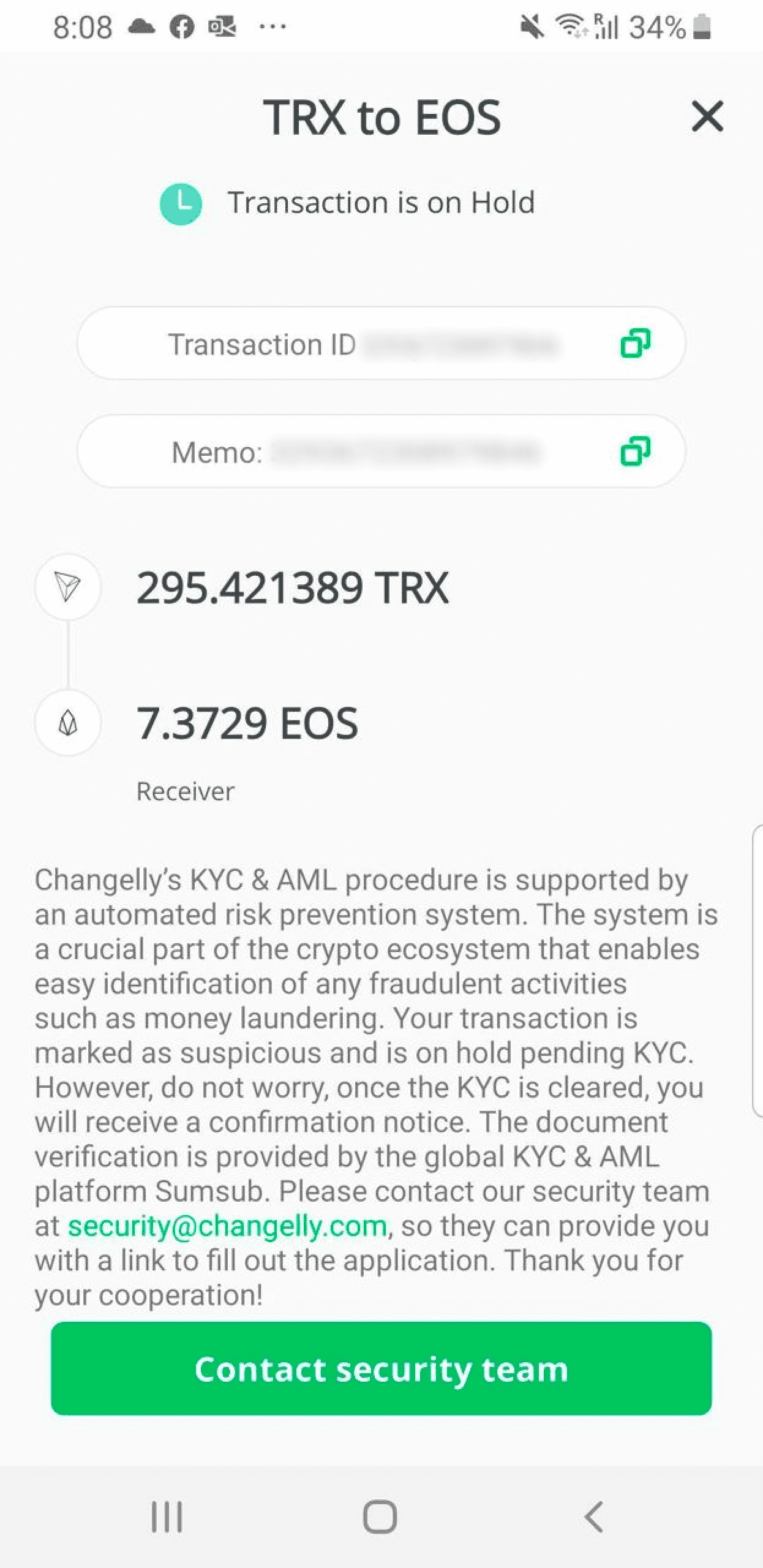 Changelly KYC Mobile