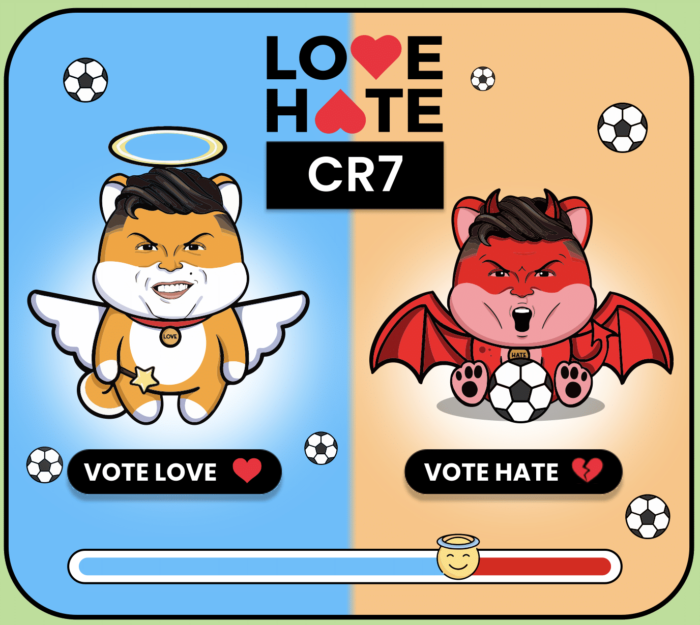 Love Hate Inu voting interface.