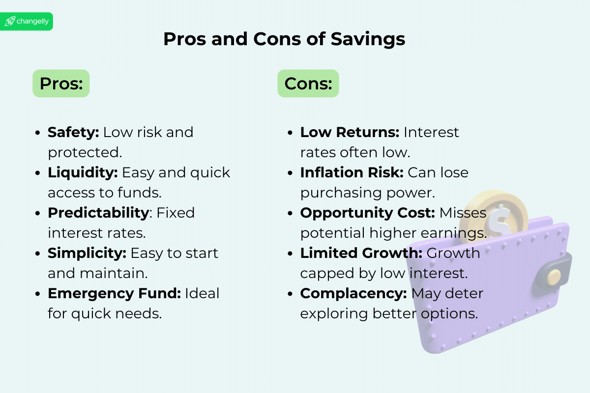 saving: pros and cons list