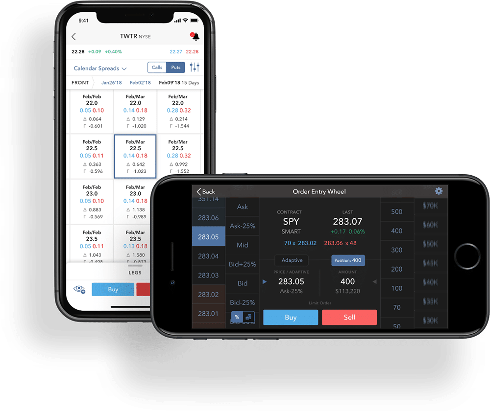 Interactive Brokers mobile investment app interface