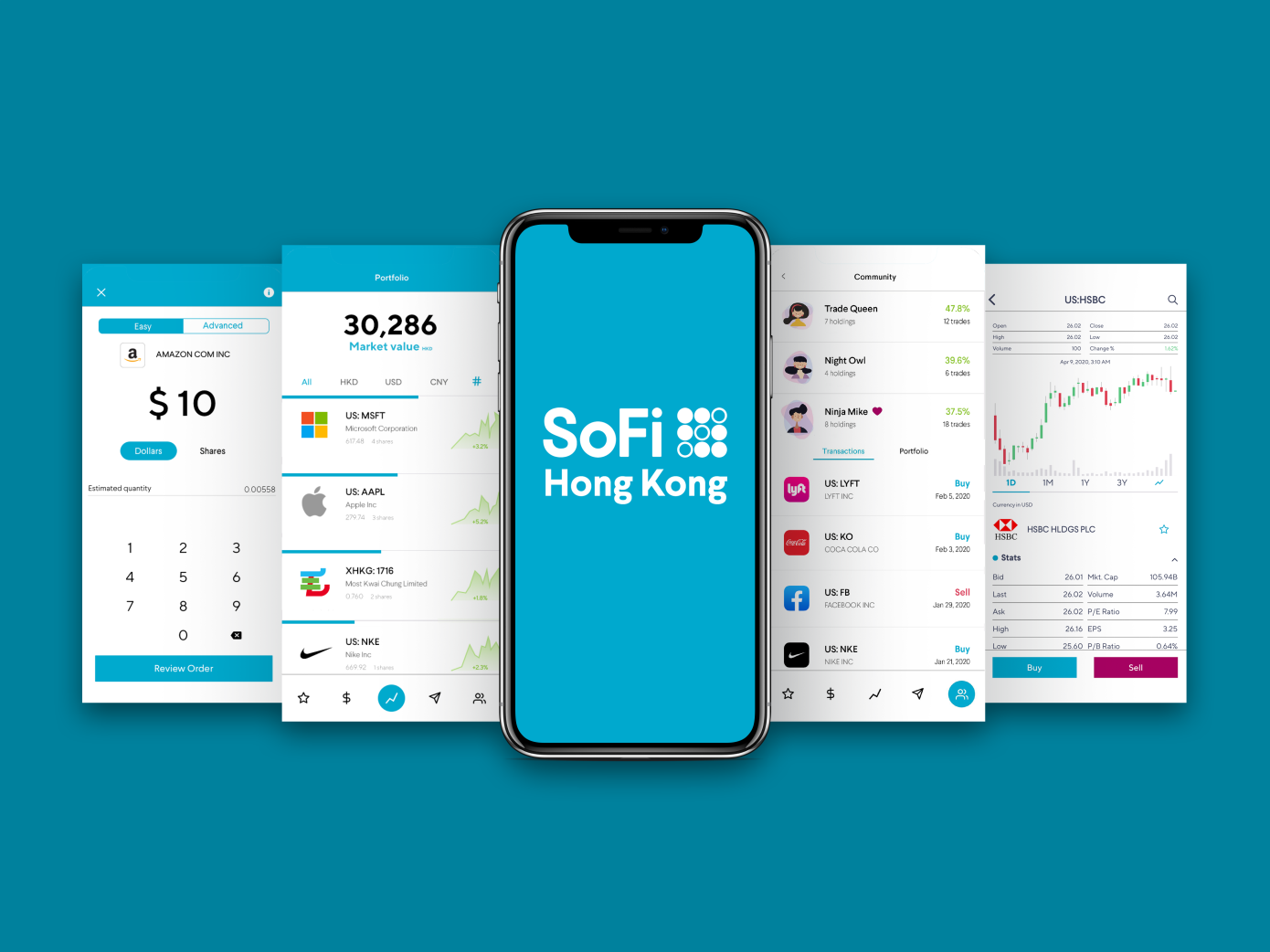 SoFi Investing stock trading app interface