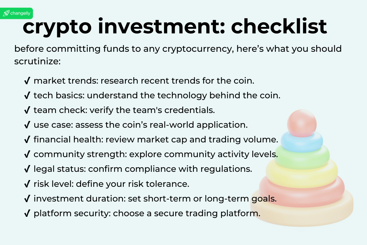 crypto investment checklist - what to check before investing in crypto project