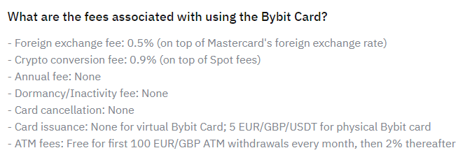 Bybit fees