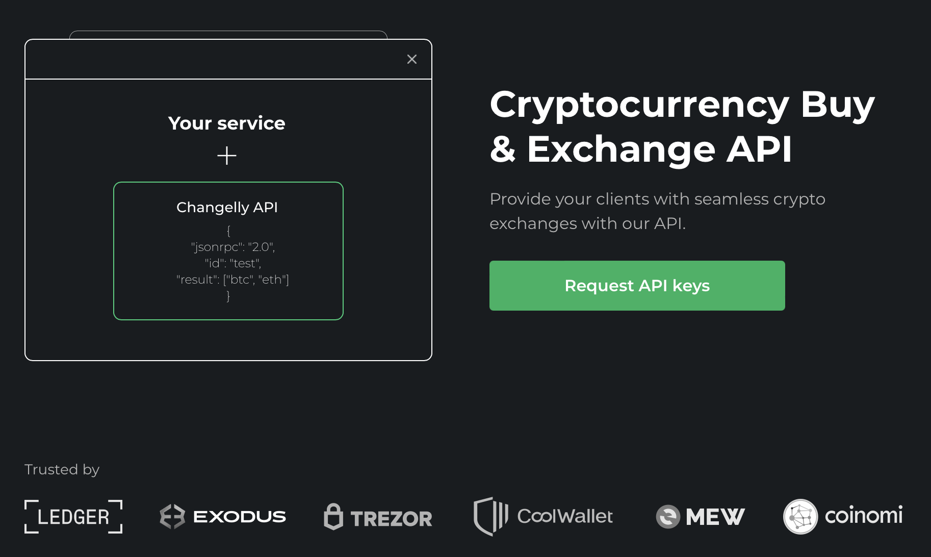 Changelly crypto API