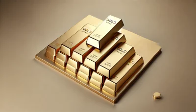 Stack of gold bars