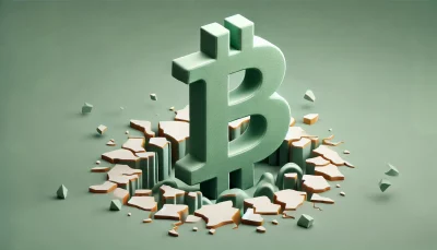 Green Bitcoin symbol