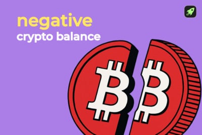 negative crypto balance article illustration about can my crypto go negative with illustration of red bitcoin breaking in half