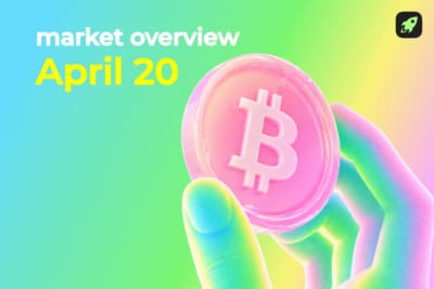 market overview april 20 2026 article cover image showing bitcoin in a hand