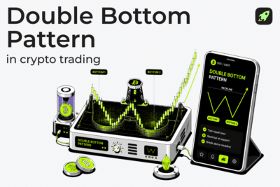 double bottom pattern in crypto trading article cover image