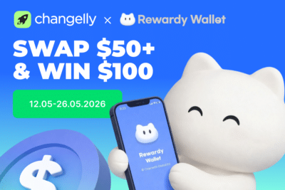 rewardy wallet launch campaign article cover image - swap $50+ and win $100!
